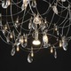 Crystal Galaxy Chandelier W / Downlight - Nickel / Crystal