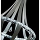 Crystal Empire 34 Inch 3000K LED Suspension - White Pass / Crystal Crystal Empire 34 Inch 3000K LED Suspension - White Pass / Crystal