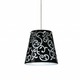 XP Amelia Pendant - Satin Nickel / Black Damask XP Amelia Pendant - Satin Nickel / Black Damask