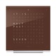 Qlocktwo Touch Clock with Alarm - Silver / Dark Chocolate