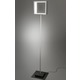 Window Floor Lamp - Polished Aluminum / White