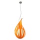 Raindrop Large Pendant - Nickel / Orange Wood Raindrop Large Pendant - Nickel / Orange Wood