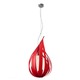 Raindrop Large Pendant - Nickel / Red Wood Raindrop Large Pendant - Nickel / Red Wood