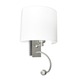 A-46 Basic Wall with LED Reading Light - Chrome A-46 Basic Wall with LED Reading Light - Chrome /