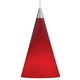 Freejack Cone Pendant - Satin Nickel / Red