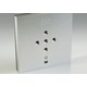 Qlocktwo Touch Clock with Alarm - Silver / Black