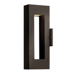 Atlantis Outdoor Wall Mount Lantern - Bronze / Etched Glass