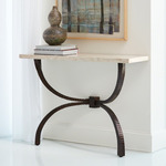 Teton Console - Bronze / Travertine