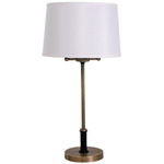 Alpine Table Lamp - Antique Brass / Black / White Linen