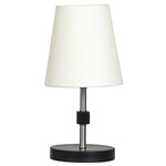 Bryson B203 Accent Lamp - Black / Satin Nickel / White Linen