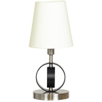 Bryson B209 Accent Lamp - Satin Nickel / Black / White Linen