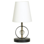 Bryson B210 Accent Lamp - Black / Antique Brass / White Linen