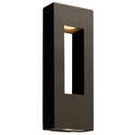 Atlantis Wide Outdoor Wall Light - Bronze / Etched Glass