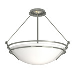 Presidio Tryne Semi Flush Ceiling Light - Sterling / Opal