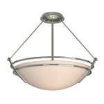 Presidio Tryne Semi Flush Ceiling Light - Sterling / Sand