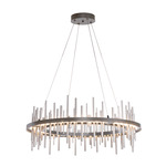 Cityscape Circular Chandelier - Natural Iron / Sterling