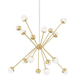 Saratoga Chandelier - Aged Brass / Alabaster