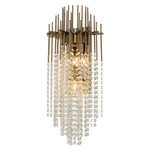 Estrella Wall Sconce - Brushed Champagne Gold / Firenze Clear