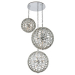 Alta Multi-Light Pendant - Polished Chrome / Firenze Clear