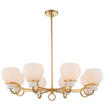 Ascher Chandelier - Winter Brass / White