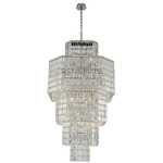 Livelli Foyer Pendant - Polished Chrome / Firenze Clear