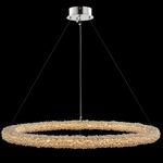 Lina Round Pendant - Polished Chrome / Firenze Clear