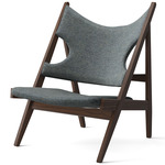 Knitting Lounge Chair - Dark Stained Oak/ Safire 012