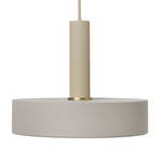 Record Pendant - Cashmere Socket / Light Grey Shade