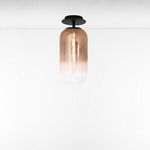 Gople Semi Flush Ceiling Light - Black / Copper