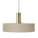 Record Pendant - Brass Socket / Cashmere Shade