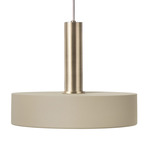 Record Pendant - Brass Socket / Cashmere Shade