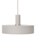 Record Pendant - Light Grey Socket / Light Grey Shade