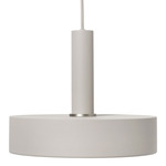 Record Pendant - Light Grey Socket / Light Grey Shade