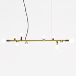 Party Linear Pendant - Gold / White