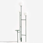 Moon Floor Lamp - English Green / White