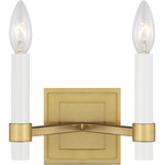 Marston Duo Wall Sconce - Burnished Brass / Cream