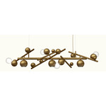 Galaxy Linear Pendant - Brass Burnished