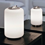 Air Kan Table Lamp - Brushed Nickel / White