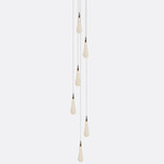 Raindrop Round Chandelier - Matte Silver / Clear