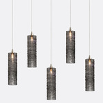 Tamar Linear Multi-Light Chandelier - Matte Silver / Grey