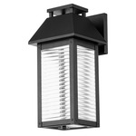 Faulkner Outdoor Wall Sconce - Black / Clear