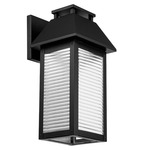 Faulkner Outdoor Wall Sconce - Black / Clear