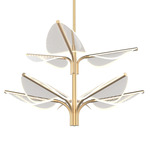 Flora Two Tier Pendant - Brass / Clear