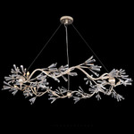 Luna Wand Chandelier - Antique Silver / Crystal