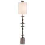 Baluster Candlestick Lamp - Matte Black / White