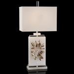 Profusion Of Crystal Table Lamp - Alabaster / White