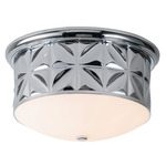 Epsilon Ceiling Light Fixture - Polished Chrome / Opal