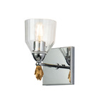 Felice F1 Wall Sconce - Polished Chrome / Gold / Clear