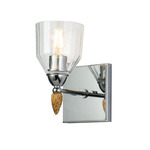 Felice F2 Wall Sconce - Polished Chrome / Gold / Clear