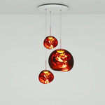 Melt Multi Light Pendant - White / Copper